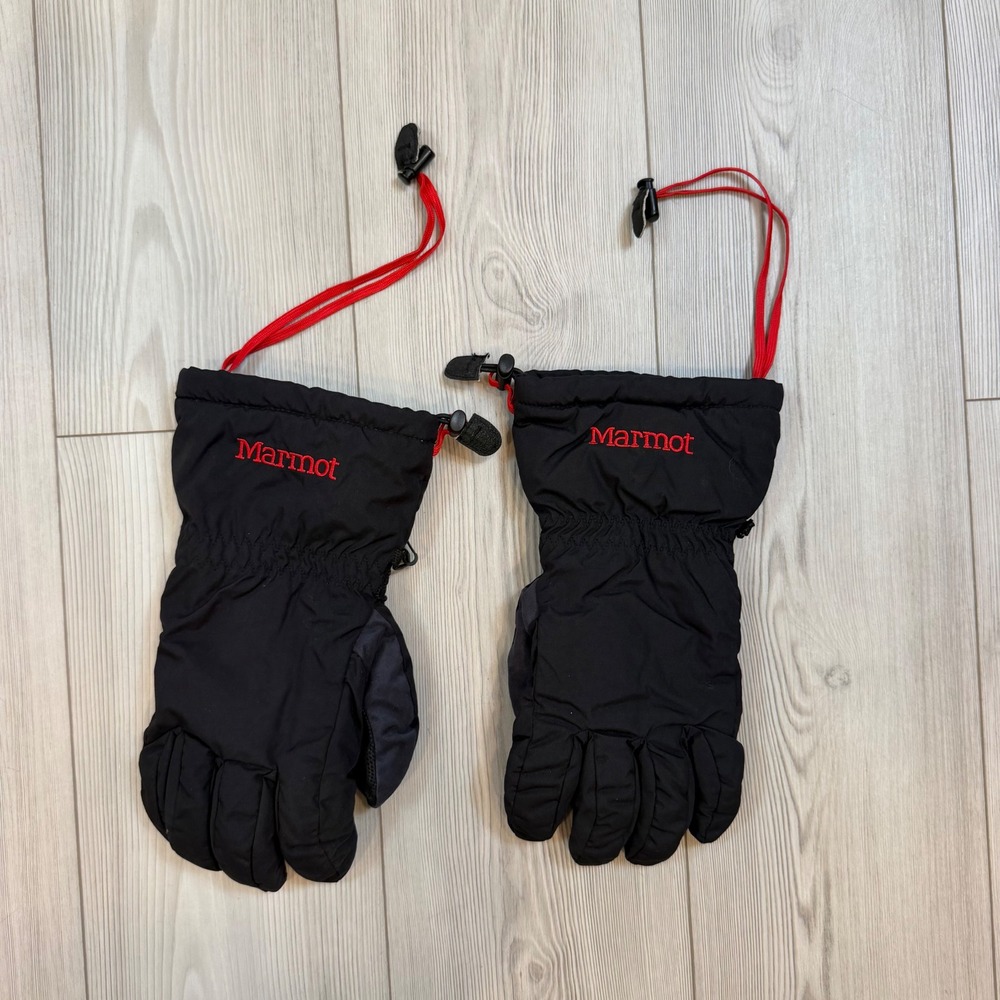 Marmot Gore-Tex Primaloft Winter Gloves Black Red Size Large L Waterproof